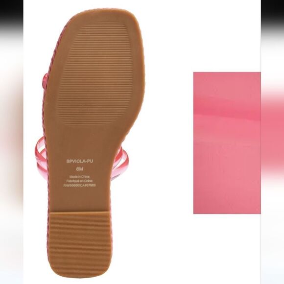 New BP. Viola Braided Slide Sandal Clear pink slip on slides braid jelly size 7 - Picture 6 of 7